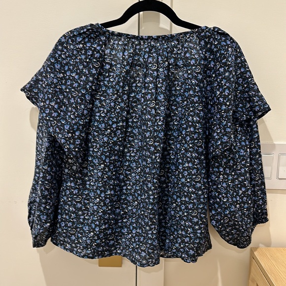 NWT APIECEAPART Leafy Floral blouse L size - Picture 6 of 9